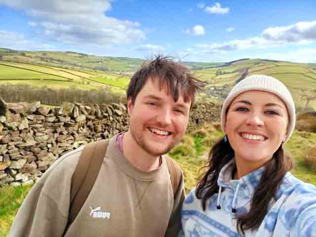 Alex and Amanda on the cycle ways around Yorkshire